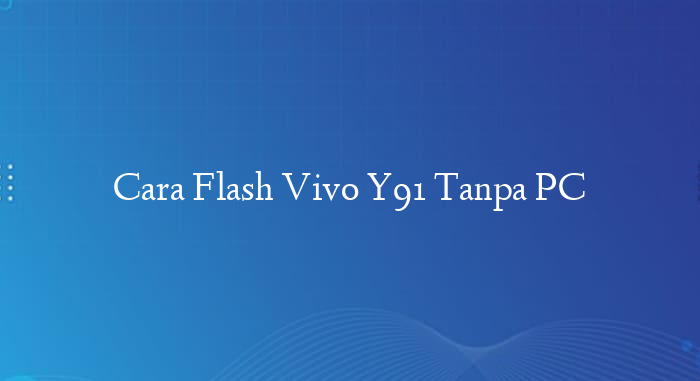 Cara Flash Vivo Y91 Tanpa PC