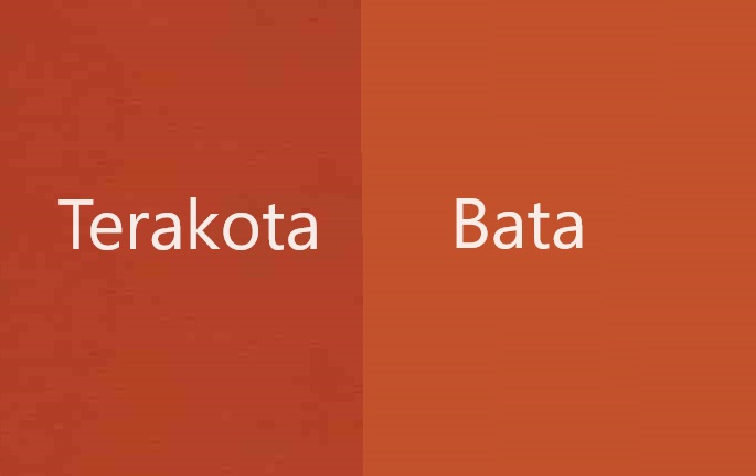 Perbedaan warna terakota dan Bata