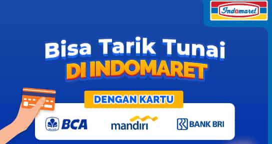 Cara Tarik Tunai Mandiri, BRI dan BNI di Indomaret