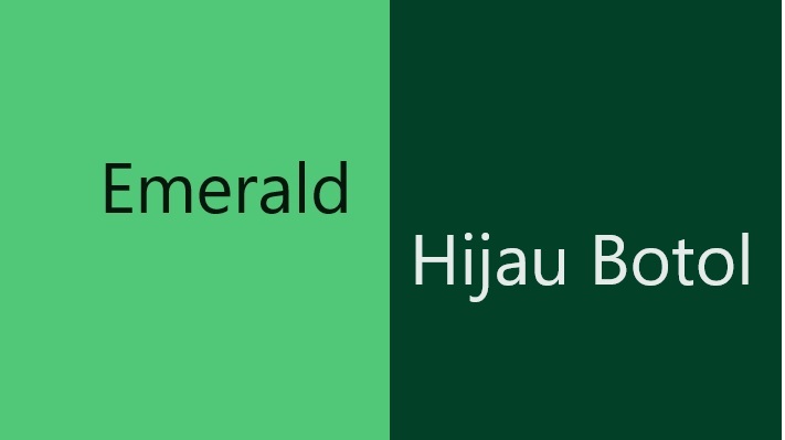 Perbedaan Warna Emerald dan Hijau Botol