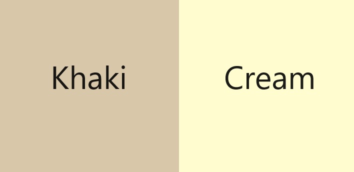 Perbedaan Warna Khaki dan Cream