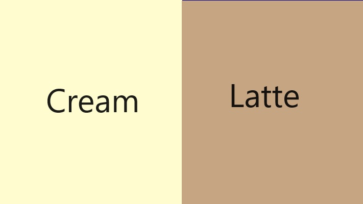 Perbedaan Warna cream dan latte